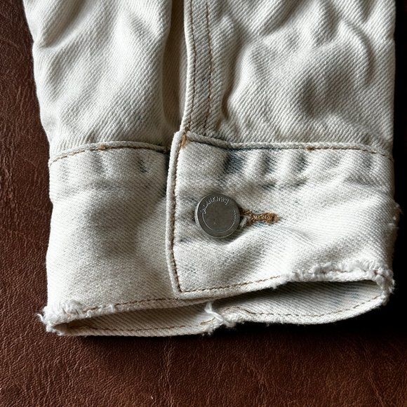 Blank NYC Distressed American Flag Denim Jacket Medium - Picture 9 of 17